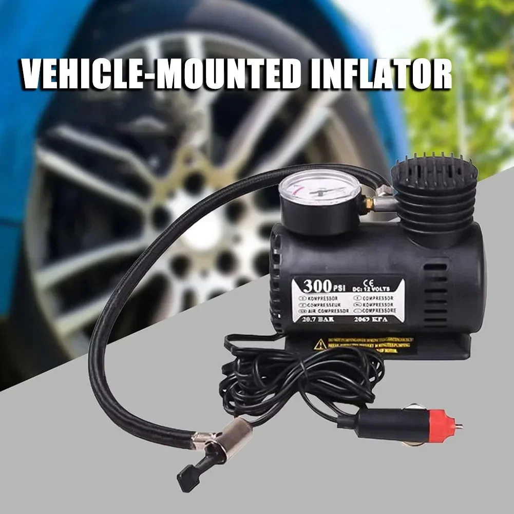 

Electric Air Pump 300PSI 12V Portable Tire Inflator Compressor With Accessories For Igniter Replacement