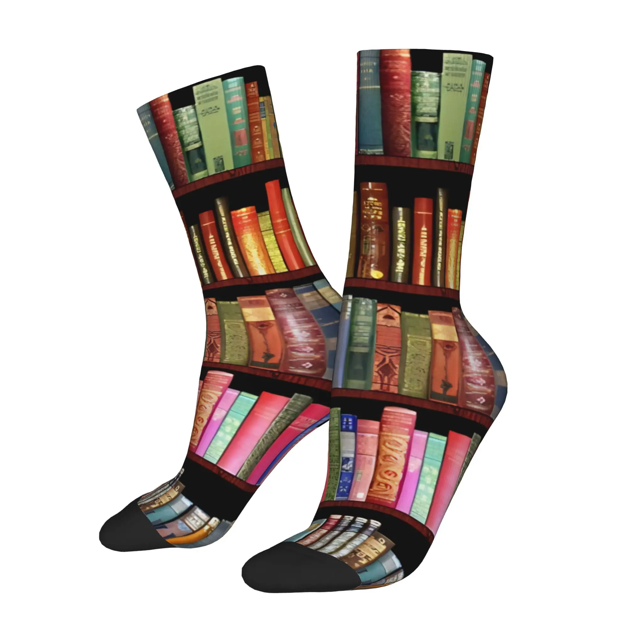 Bookworm Antique book library Socks for Women Men Merch All Seasons  Super Soft Middle Tube Socks Non-slip