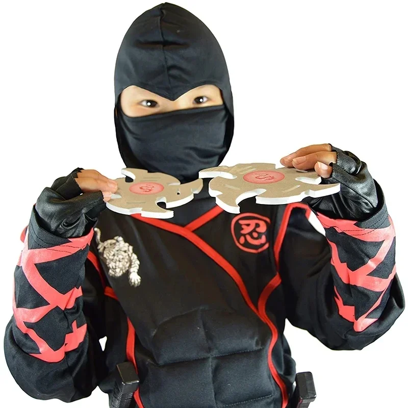 Boys Ninja Deluxe Costume for Boy with Weapon Accessories Girl Kung Fu Outfit Halloween Ideas Gifts