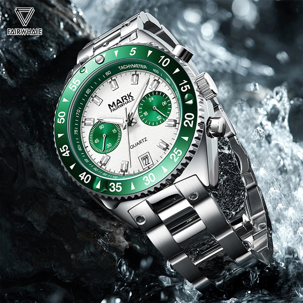 Moda masculina relógios marcas superiores mark fairwhale luxo à prova dwaterproof água relógio automático data negócios quartzo wirstwatch reloj 2023 novo