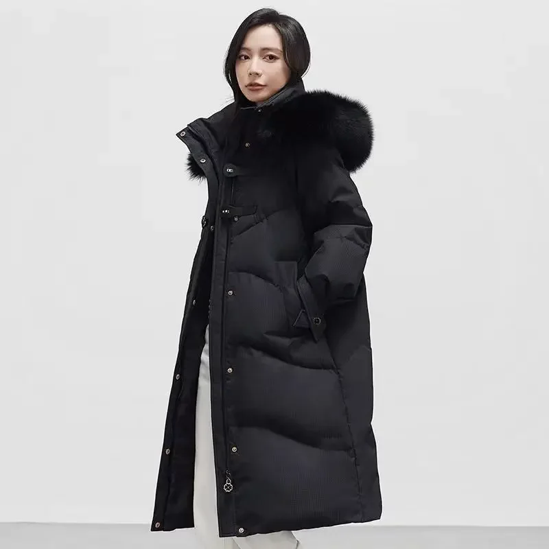 2026 New Winter Women's Down Cotton Jacket Windproof Commuting Long Jacket