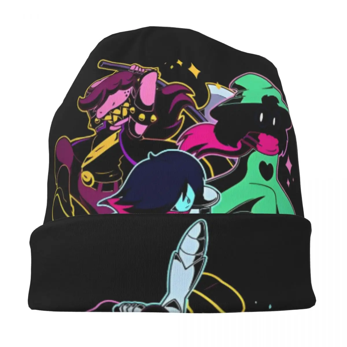 Deltarune - Warriors Skullies Beanies Hats Cool Men Women Outdoor Caps Warm Dual-use Bonnet