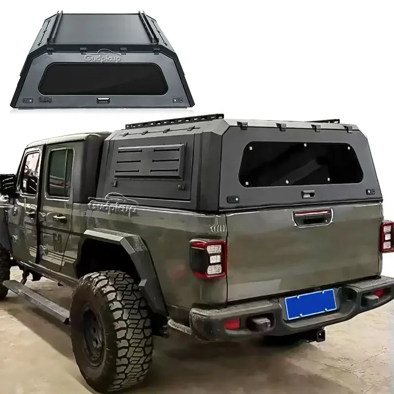 Factory Hot SalePickup tonneau cover Aluminum Flat Material 4x4 Slide On Camper Truck topper Canopy for jeep gladiator hardtop