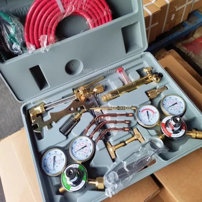 Oxy - Acetylene Gas Welding Cutting Torch Kit with Carrying Case Professional Oxygen Brazing Welder Set