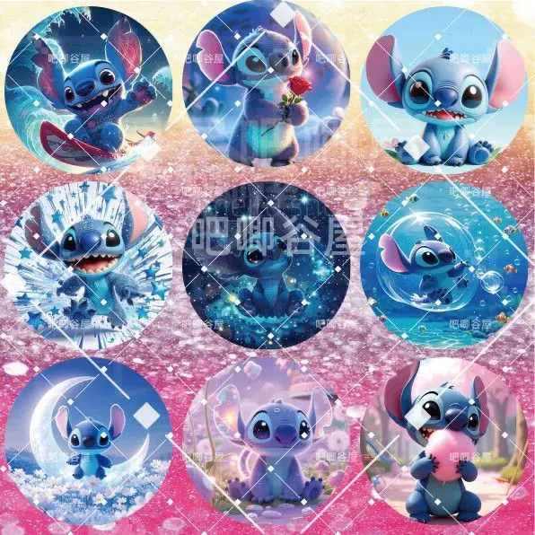 

Disney cartoon Stitch cute anime peripheral badge, kawaii backpack pendant, children's birthday gift