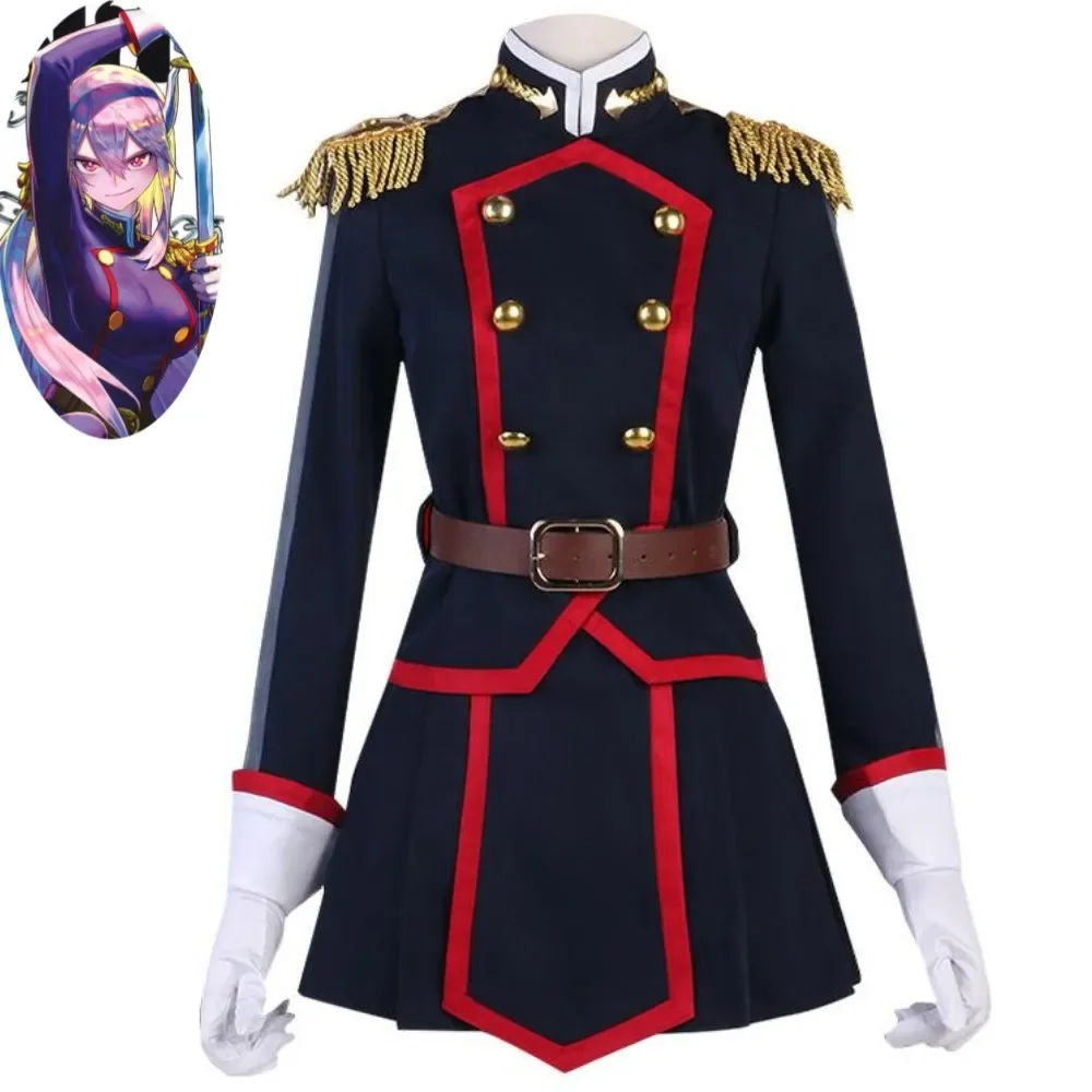 Anime Mato Seihei No Slave Uzen Kyōka Kyoka Cosplay Costume Black Combat Uniform Skirt Full Set Woman Sexy Carnival Suit