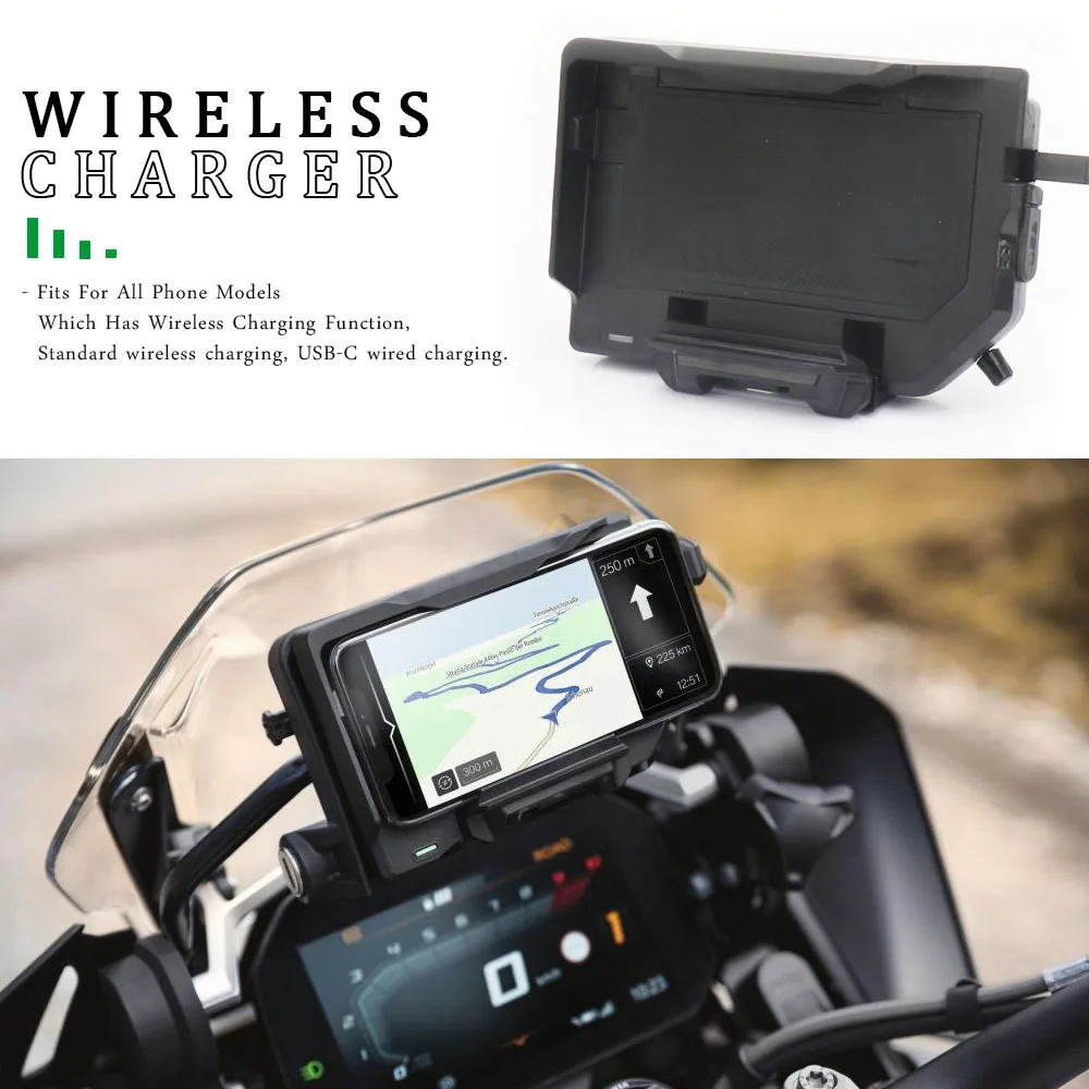 

Motorcycle Wireless Charging GPS Phone Holder Navigation Bracket For BMW R1200GS R1250GS ADV F850GS F750GS F800GS F700GS R1300GS