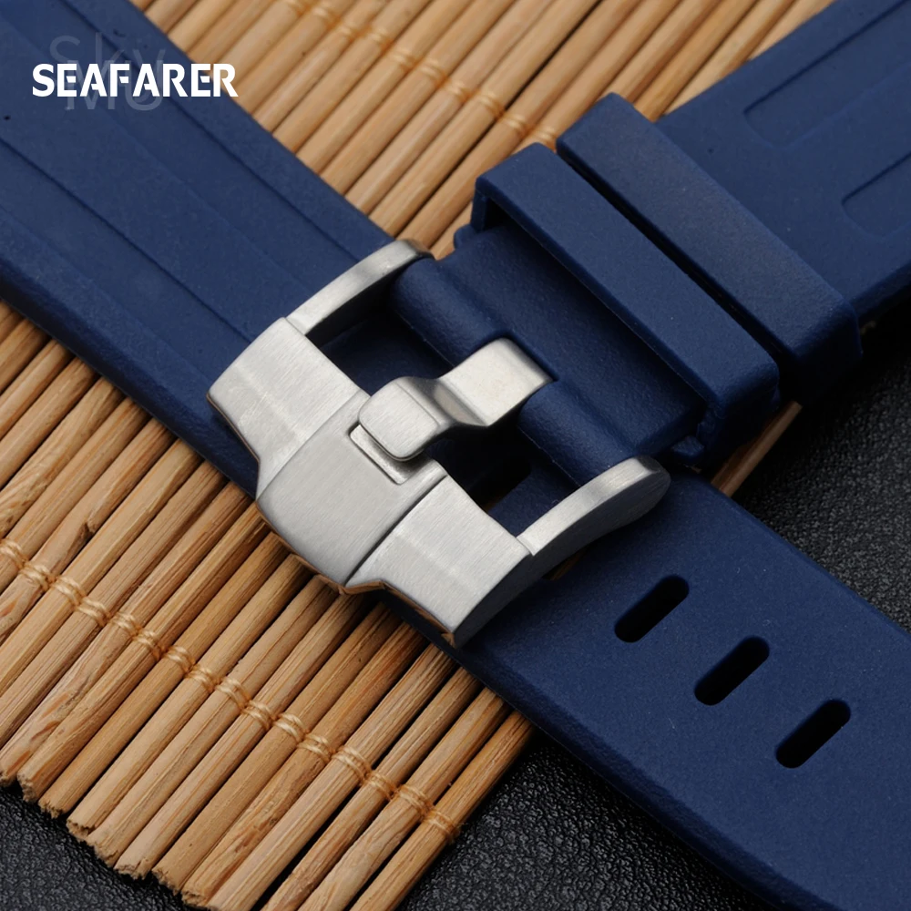 Durable Silicone Watch Band for Audemars Piguet Royal Oak 15400 15703  Sports Rubber Strap Bracelet 28mm with Logo for Men