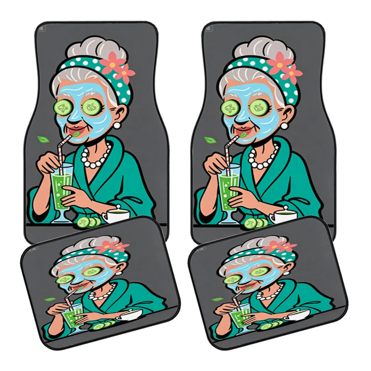

4pcs Car Floor Mat Set Compatible for Sedans SUVs Trucks Fit Full-Coverage Floor Liners with Anti-Slip Protection