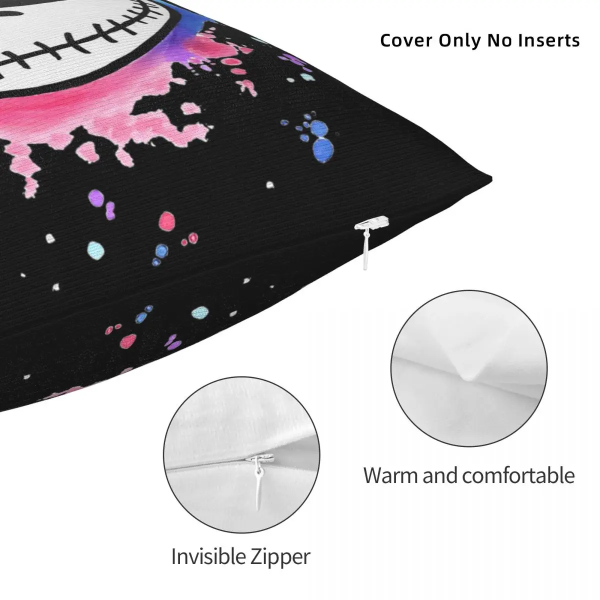 جاك سكيلينجتون وسادة تغطي غرفة المعيشة كابوس قبل عيد الميلاد غطاء الوسادة ديكور مضحك المخدة 45*45 #5