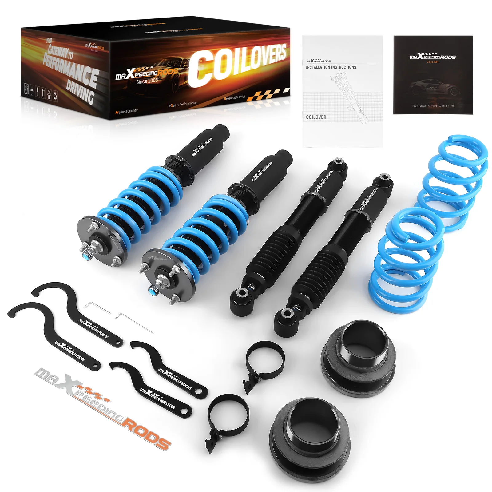 

MaXpeedingrods T6 Coilovers 24 Level Damper Lowering Kit for Ford Fusion 2006-12