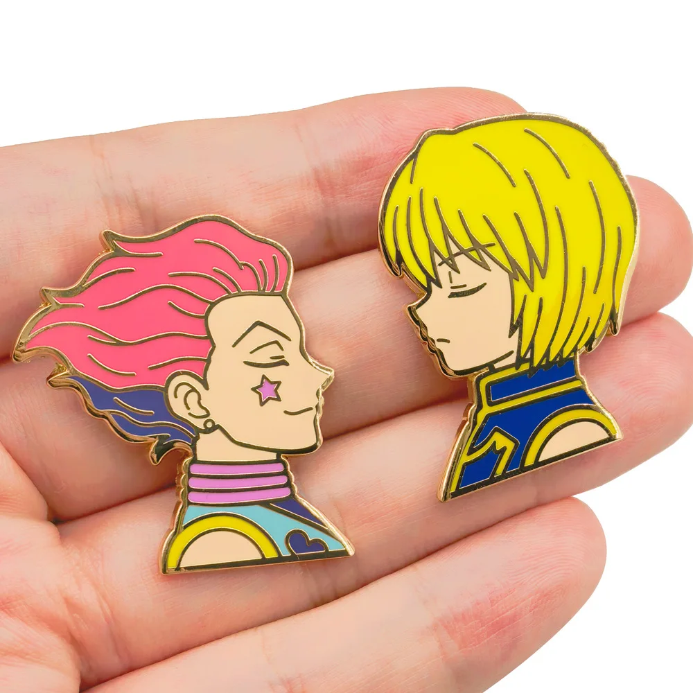 Anime HUNTER X HUNTER Badges GON Killua Hisoka Kurapika Pins Pendant Manga Cosplay  Brooches for Backpack Clothing Lapel ACG