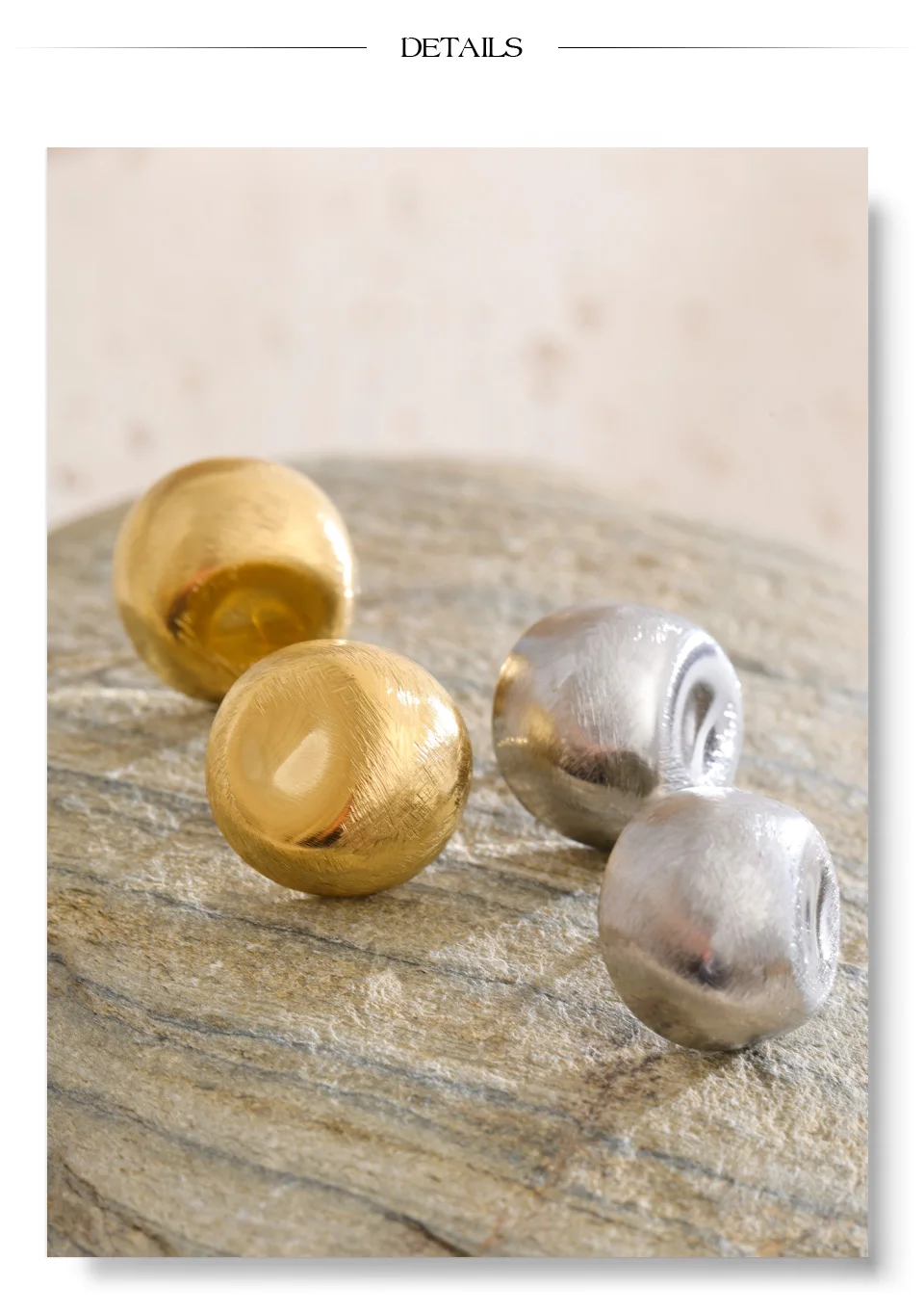 Yhpup 14k Metalldrahtzeichnung Edelstahl Quadratisch Geometrisch Leicht Ohrstecker für Damen Mode Einfacher Einzigartiger Schmuck – Detail 5