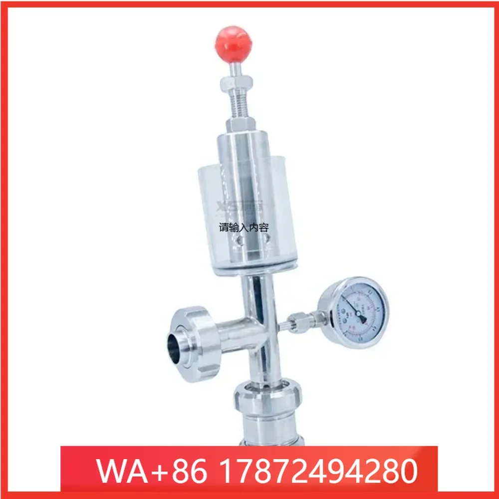 SS316L SS304 Sanitary Stainless Steel Manual Air Relief Valve Cross Exhaust Valve for Water Application Pressure Reducing