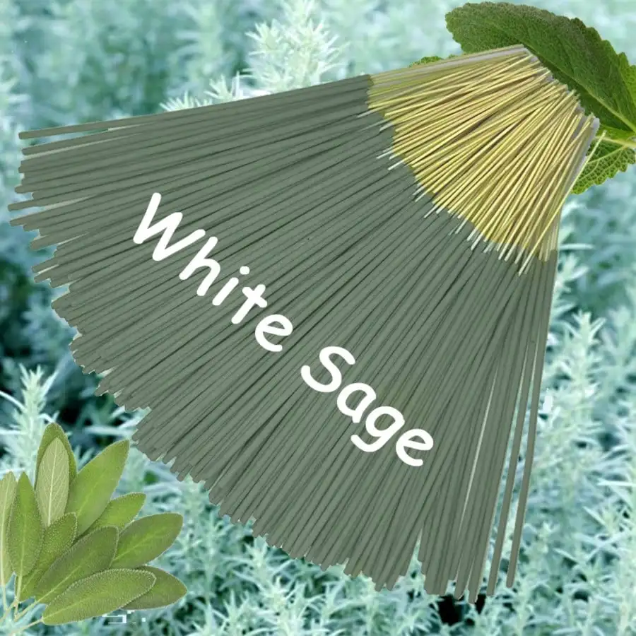 25pcs White Sage Aromatherapy Stick, 8.66inch for Yoga and Meditation, Purifies the Soul, Eliminates Negative Energy