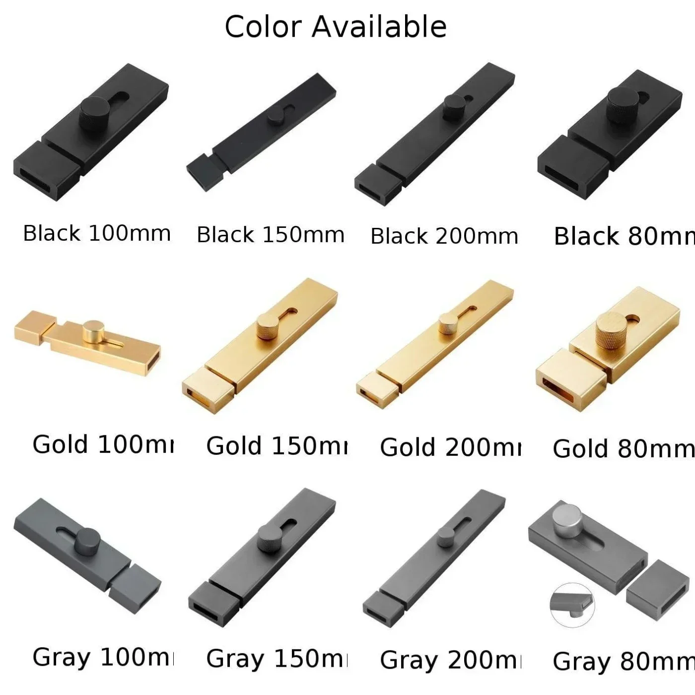 No Hole Punch Door Buckle Security Lock Thickened Room Door Latch Anti-barn Door Lock Latch  Door Lock  Door Latch Without Holes