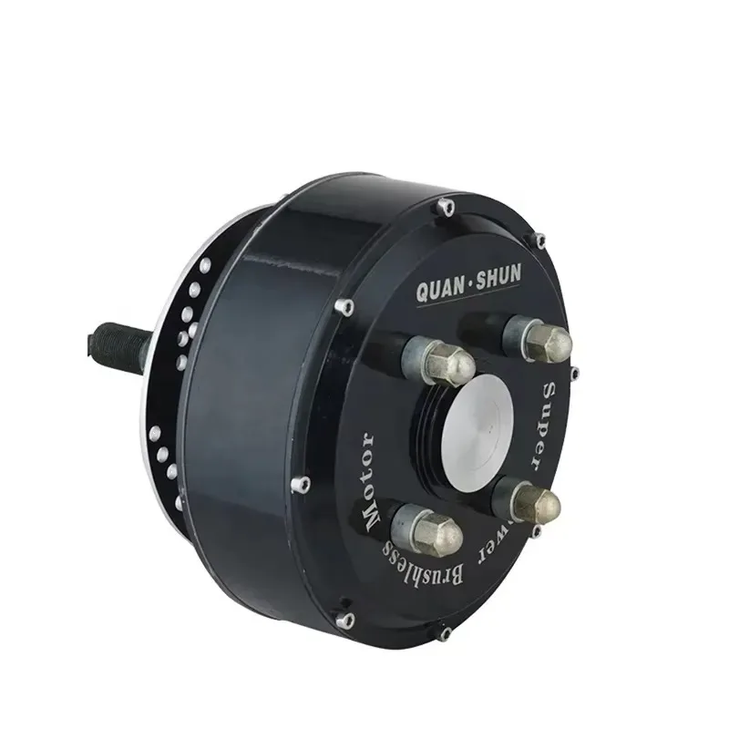 205 Brushless DC Permanent Magnet Single Shaft Wheel Hub Motor 1000W-3000W IP54 Waterproof for Electric Cars