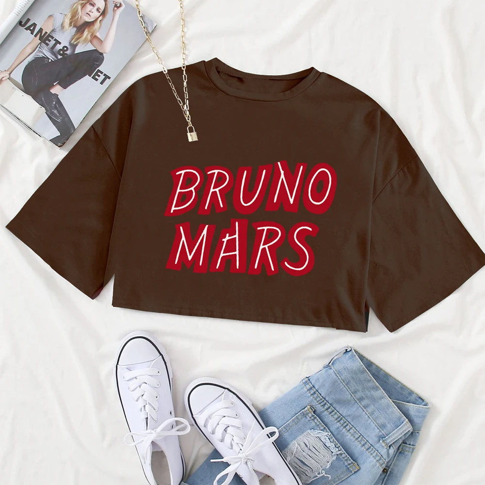 BRUNO MARS 24k Magic World Tour 2024 T Shirt Doo-Wops & Hooligans T-Shirt Crop Tops