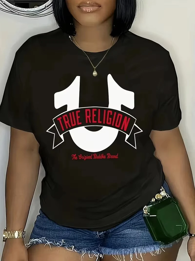

Graphic Print Casual Tee Fashion Summer Streetwear Versatile O-Neck Short Sleeve Funny Cute Harajuku Vintage Daily Women's Tops