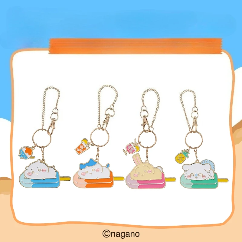 

Chiikawa Summer Anime Alloy Metal Keychain, Cute Cartoon Charms for Women Kids, Kawaii Gift Fashion Accessories