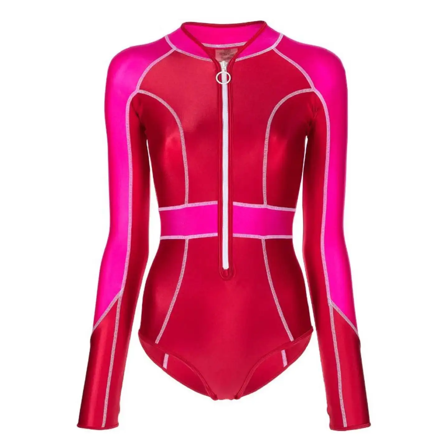 2024 Brazilian Long Sleeves Woman Swimsuit Sexy Zipper Surffing Wear New In Matching Sets Patchwork Bikini Trajes De Baño Mujer