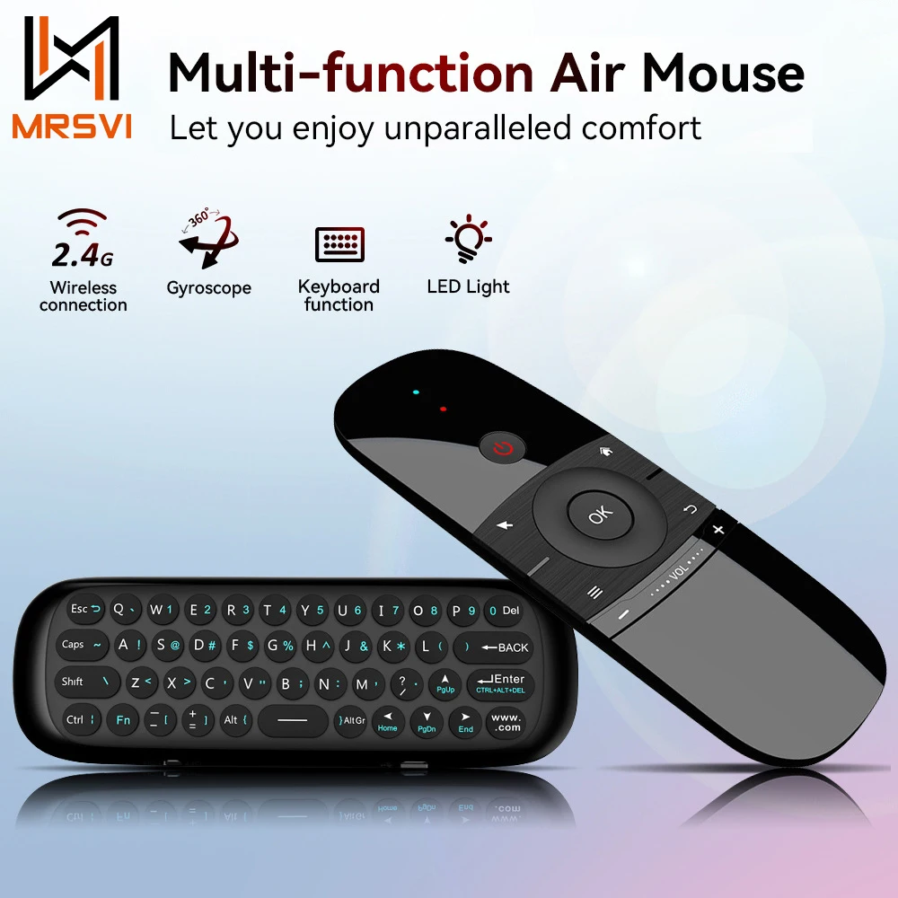 W1 Air Mouse Wireless Keyboard Remote Control 2.4G IR Learning 6-Axis gyroscope Motion Sense for Smart TV Android TV Box PC