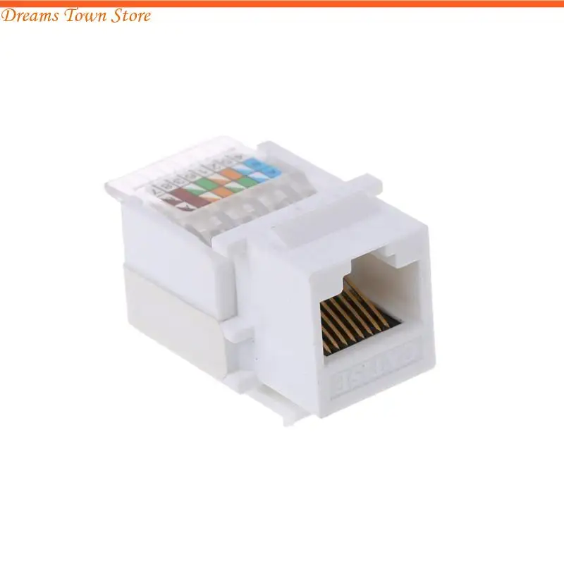 HX6A 5pcs Cat5e UTP Módulo red red RJ45 RJ45 Adaptador cable del conector para AMP