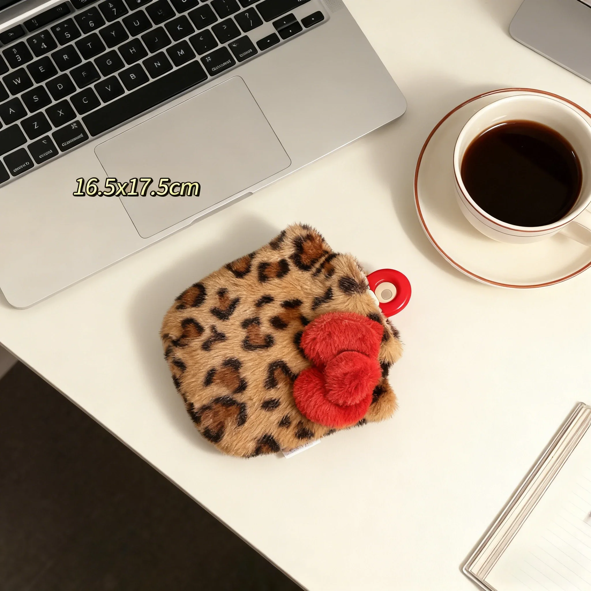 New Cute Bow Plush Hot Water Bottle - Thickened Explosion-proof Water-filled Warm Tummy Hot Compress for Girls