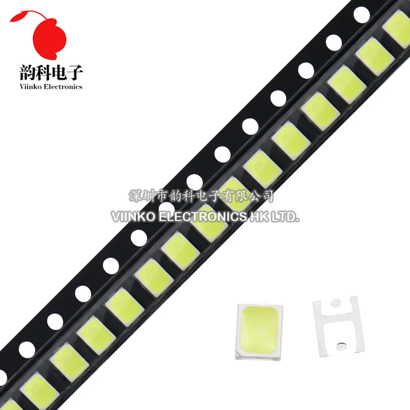 100pcs 0.2W 2835 LED Lamp Bead 20-25lm White 6500K / Warm White 3000K SMD Beads Chip Diode 3.0-3.6V