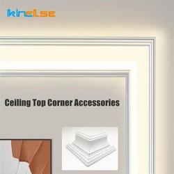 Ceiling Top Corner Line Lamp Accessories LED Aluminum Profile Internal External Corner Plaster Linear Light Connecting Angle