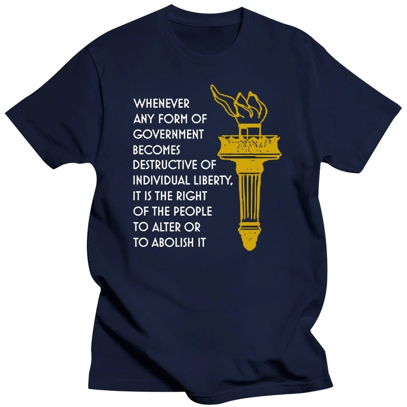 Liberty torch, individual freedom quote libertarian t-shirt