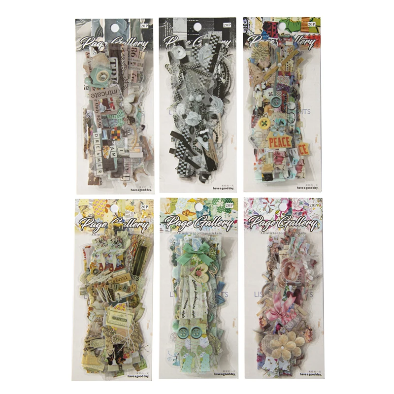 

12 упаковок/лот, серия коридора страниц, милые ретро декоративные наклейки для домашних животных