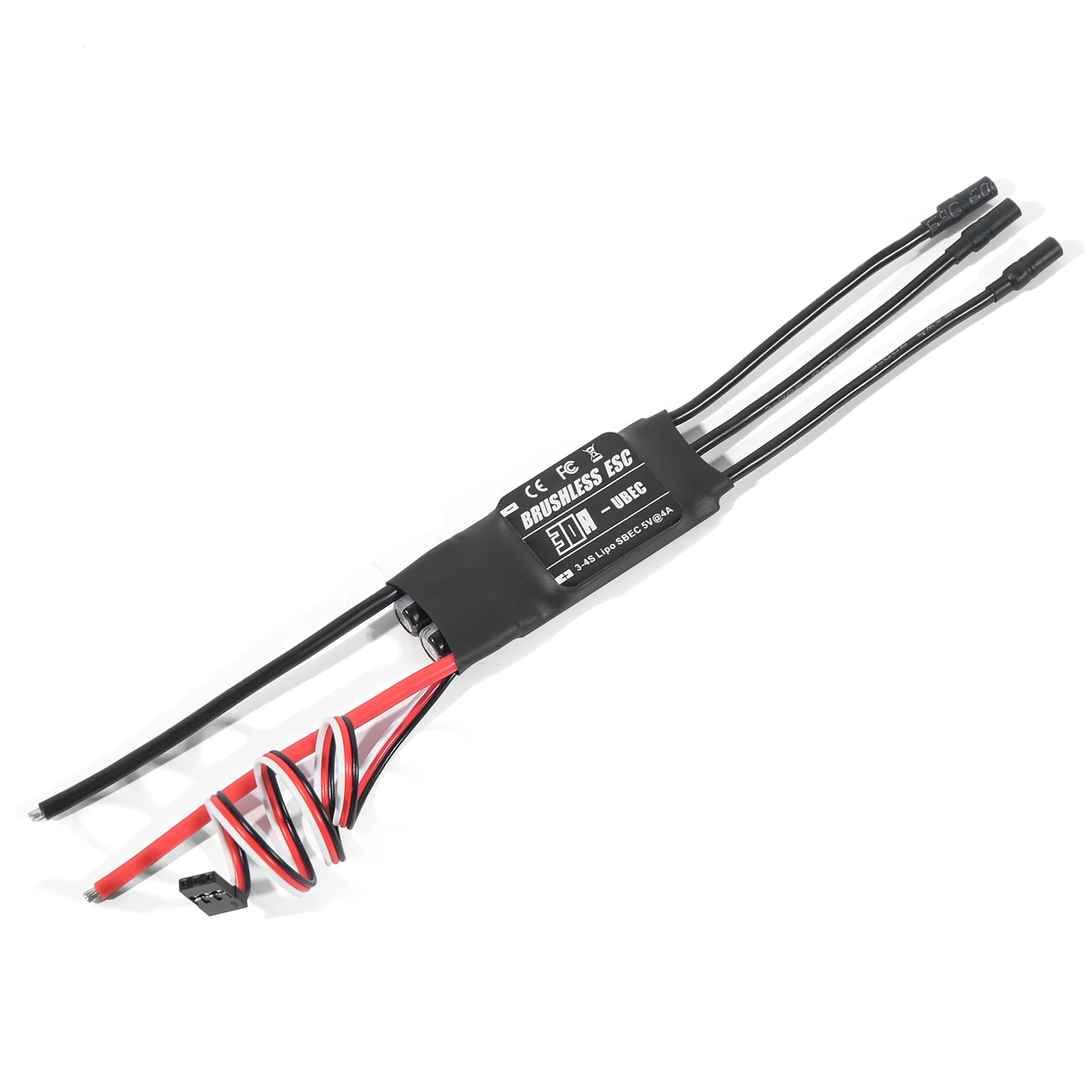 

RCDZ-30A 35A Brushless ESC 3-4S LiPo 5V4A BEC With Programming Card Remote/Program Card Programming For High Power RC Cars Model