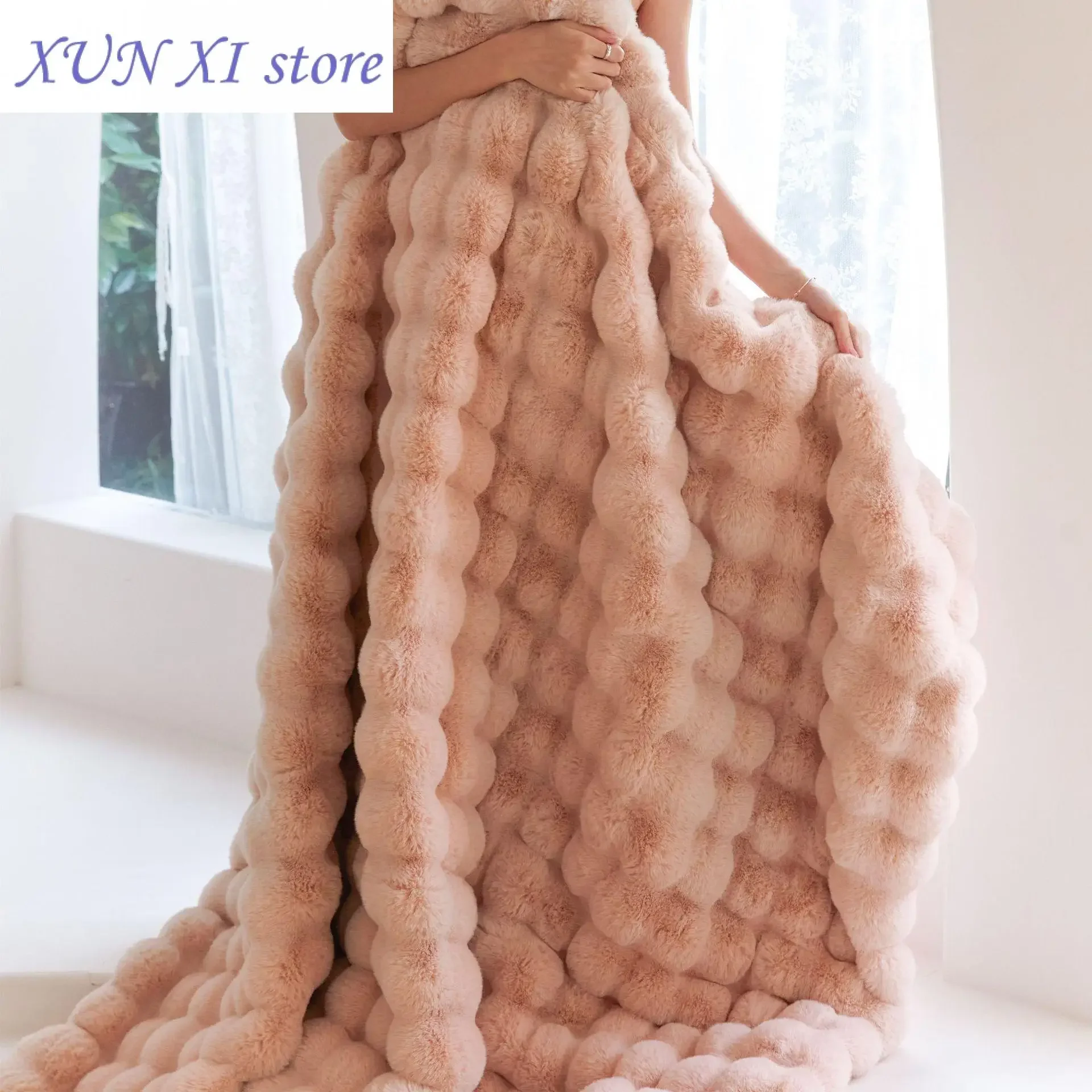 

Warm Tuscan Imitation Fur Blanket for Winter Warmth Super Comfortable Bed Blankets High-end Warm Winter Blanket for Sofa