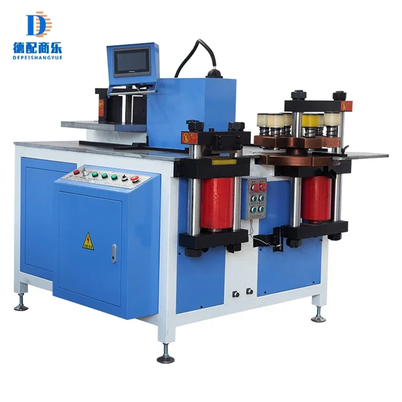 r copper aluminum  machine copper bus bar cutting punching bending three in one combined Busbar Bending Cutt