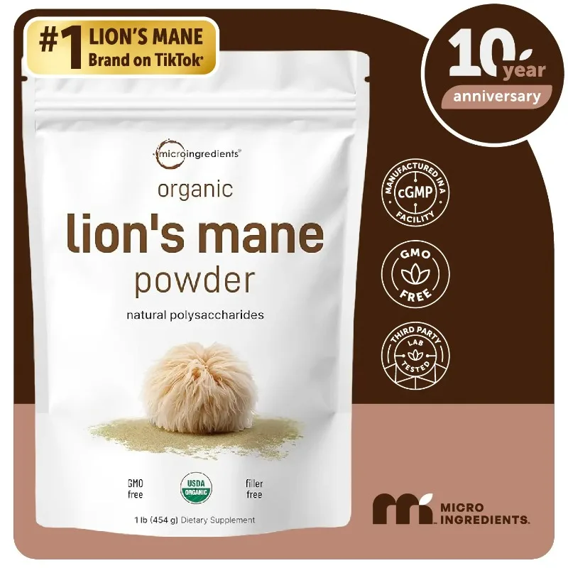 Organic Lions Mane Mushroom Supplement Powder