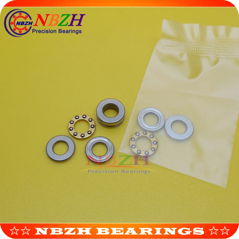 NBZH Bearing10pcs Free Shipping Axial Ball Thrust Bearings F5-10M 5*10*4 Mm Plane Thrust Ball Bearing F5-10 M 5X10X4 MM