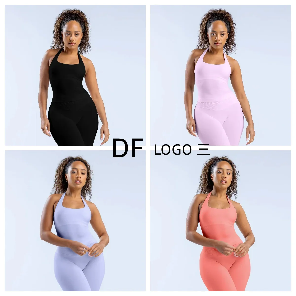 DF Yoga Running Fitness Gym Yoga Underwear Backstroke Training with Bra Top Outdoor