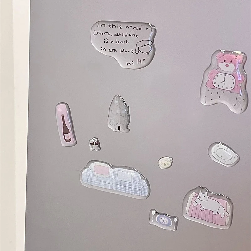 Computer Stickers, Funny Three-dimensional Jelly Planner Decorative Stickers Mobile Phone Stickers