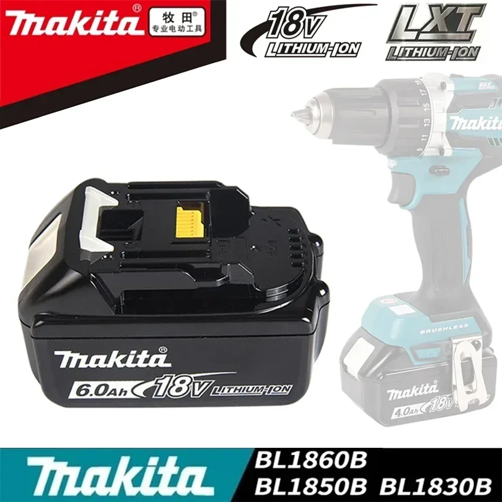 

BL1860 Rechargeable Battery Makita 18V Replacement 6.0Ah BL1840 BL1850 Makita 18v Lithium Ion Battery with BMS