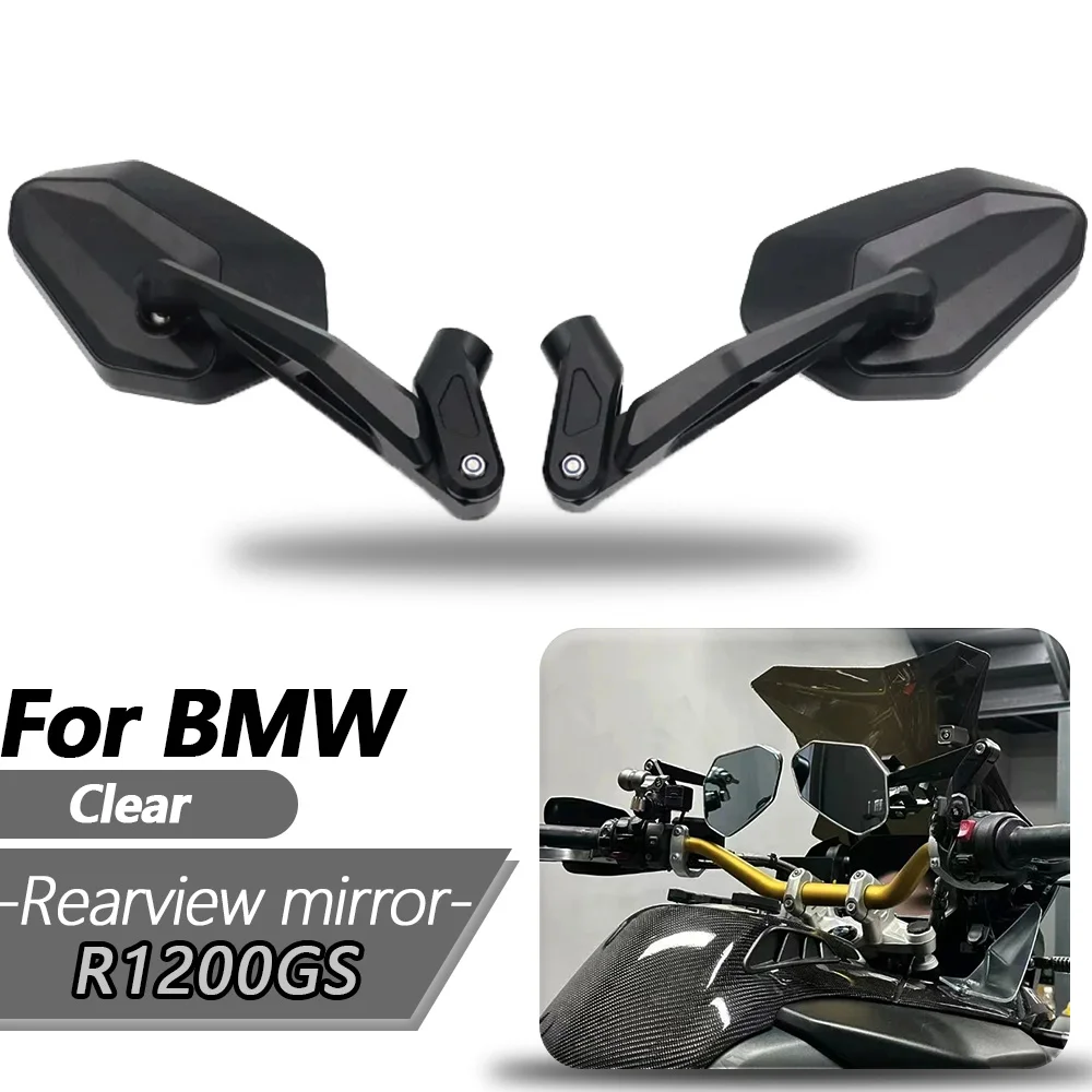 For BMW r1200GS Accessories Moto Rear Mirrors 1200gs Motorcycle Clear Ultra-Wide Angle Anti-Drop Rotatable Rearview Mirror