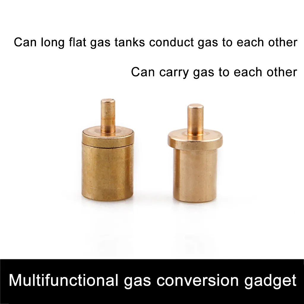 Pure Copper Mini Gas Refill Valve Outdoor Stove Long Canister To Flat Canister Adapter For Camping Hiking Picnic 2026 Trending