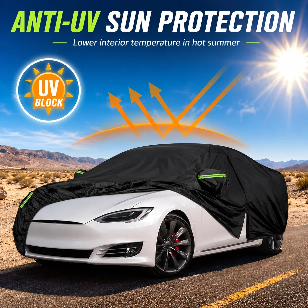 For Nissan Juke Outdoor Full Car Cover With Zipper Snow Cover Sunshade Waterproof Dustproof Exterior Protection 6