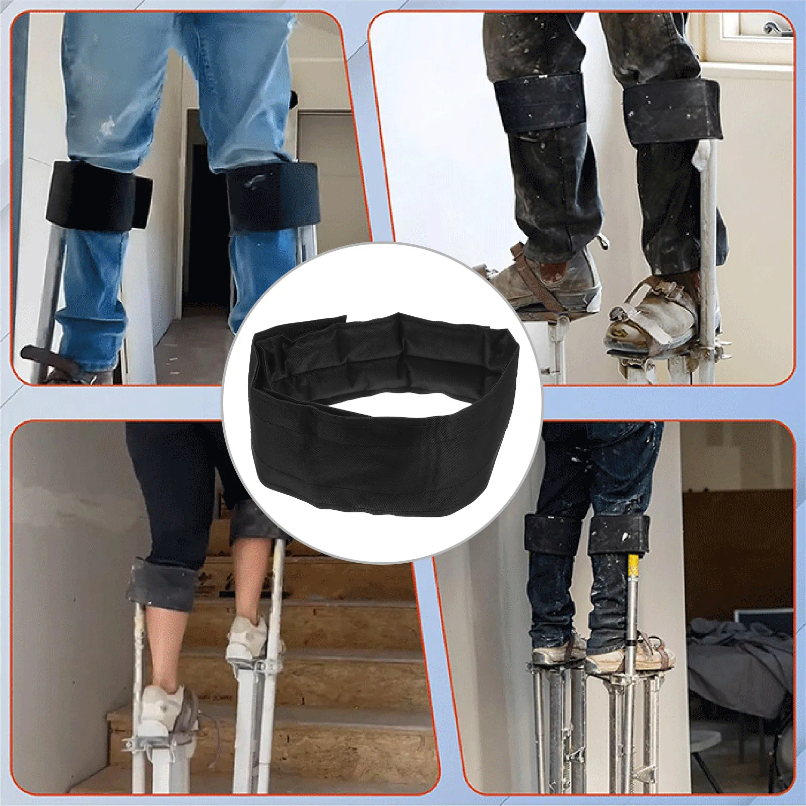 2Pcs Adjustable Drywall Stilts Leg Straps Reliable Nylon Foot Straps for Construction Performance Replacement Parts Comfort