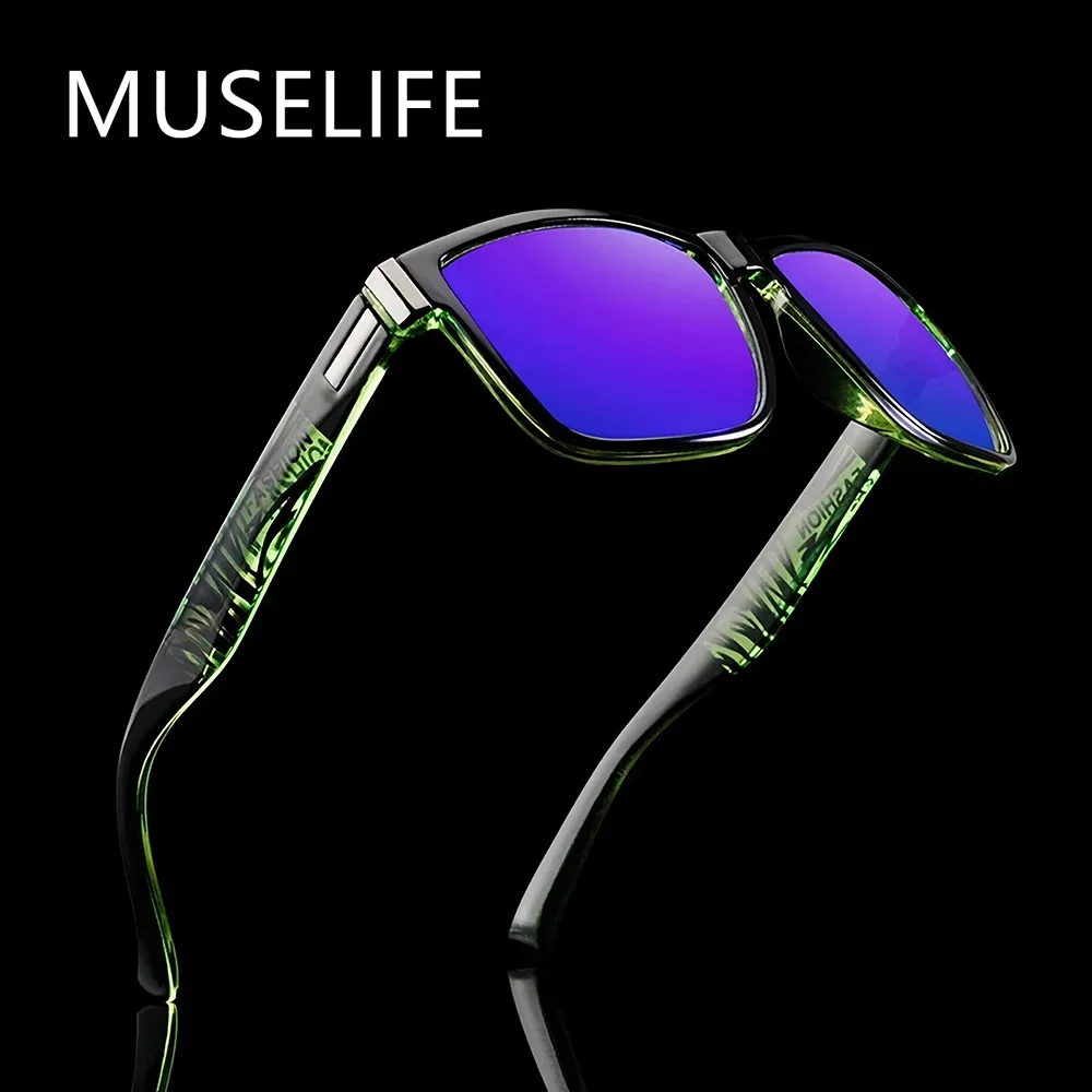 Fashion Wrap Square Frame Retro Decorative Photochromic Classic Sunglasses Women Men UV400 Goggles Polarized Lens