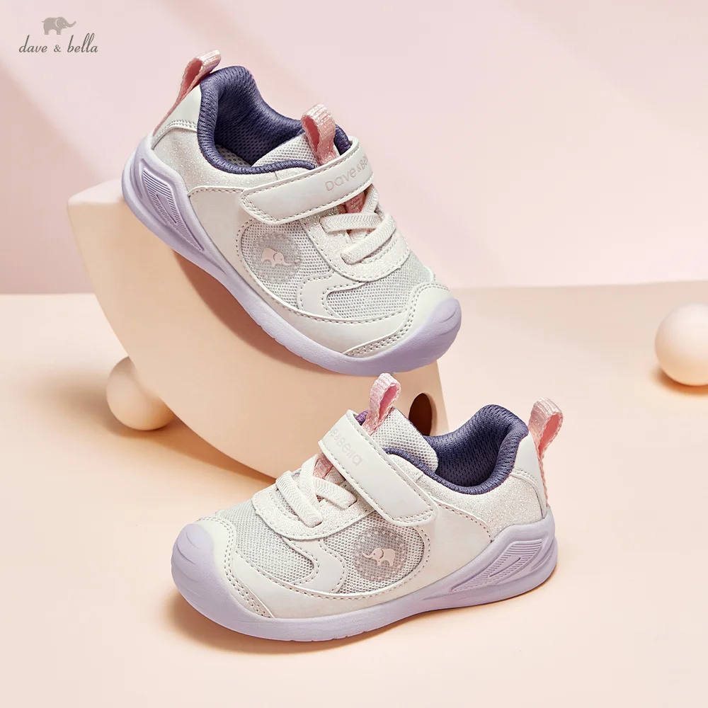 Dave Bella Babies Mesh Sneakers Autumn Girls' Children's Shoes Spring Breathable Kids Sports Shoes for Toddler Casual DB3262502