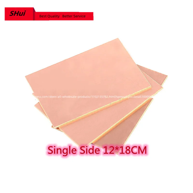 5pcs 12*18cm Single Side Plate CCL 12x18cm PCB Copper Clad Laminate Bakelite Material Universal Board Practice DIY Kit