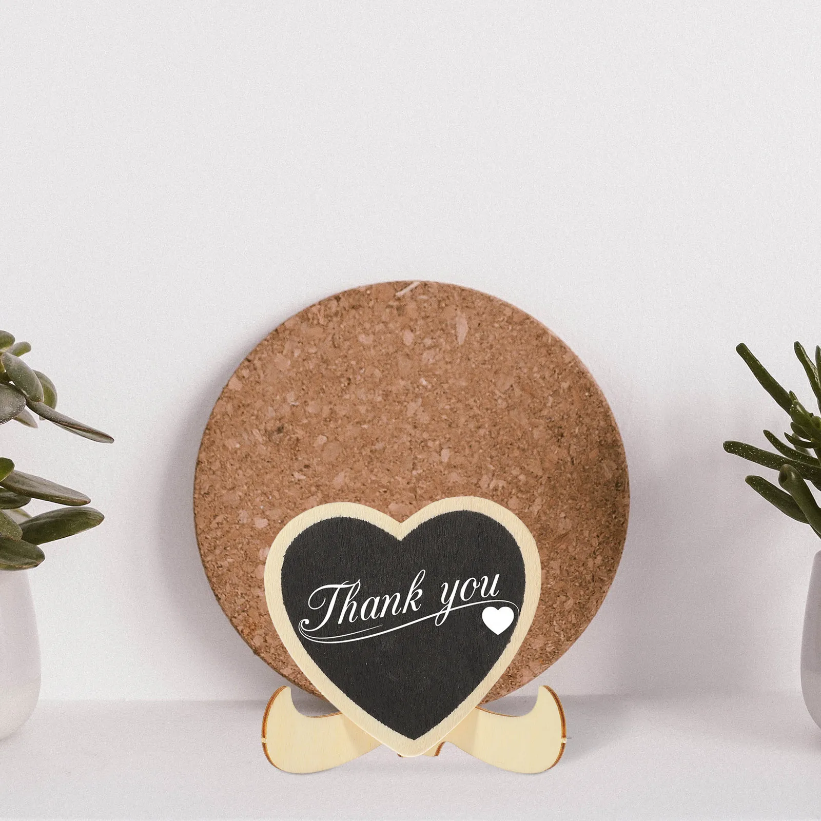 

10Pcs Heart Mini Chalkboard Signs Wooden Small Chalkboard Stand for Wedding Birthday Home Office Decorative Message Boards