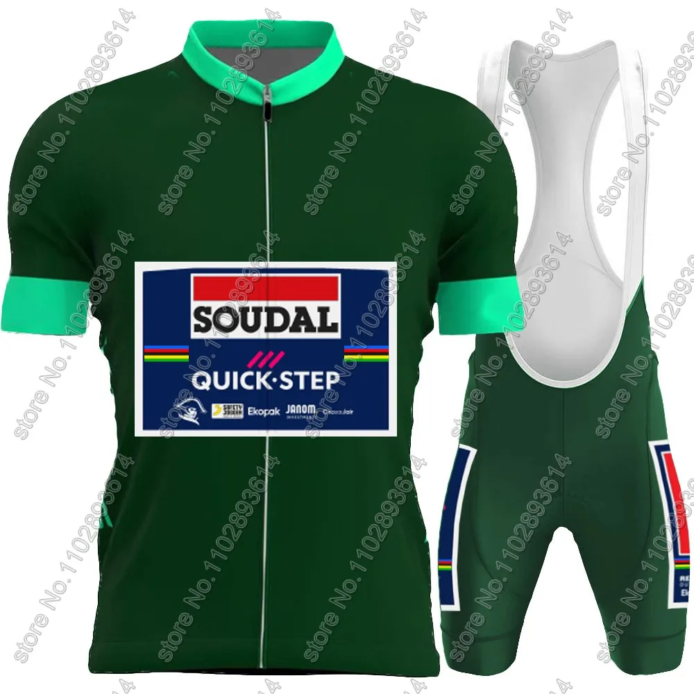 Soudal Quick Step 2024 France Tour Cycling Jersey TDF Set Short Sleeve Clothing Men Road Bike Shirts Suit Bicycle bib Shorts MTB