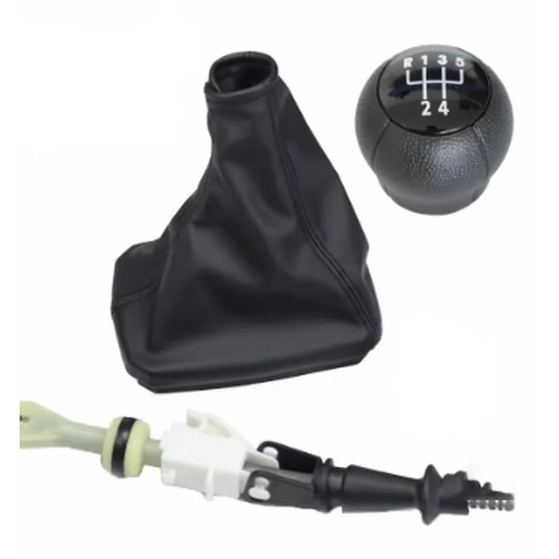 Super Sale Car 5 Speed Gear Shift Knob with Boot Cover Lever Stick for Opel Corsa C 2001-2006 Combo C 2001-2011 Tigra B 2004-201